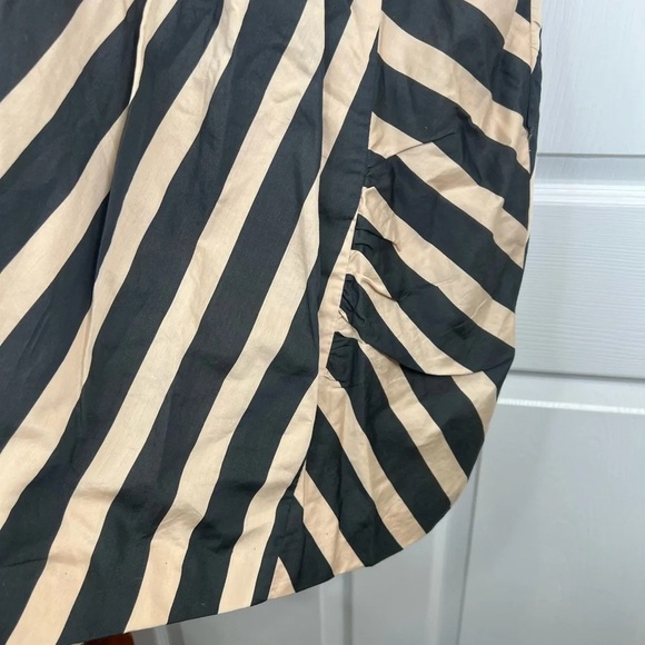 Leifsdottir Anthropologie Women's Black and Tan Striped  Sheath Dress Size 4 - Picture 5 of 11